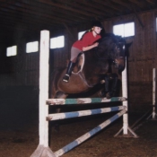 Rider’s first time jumping this high.